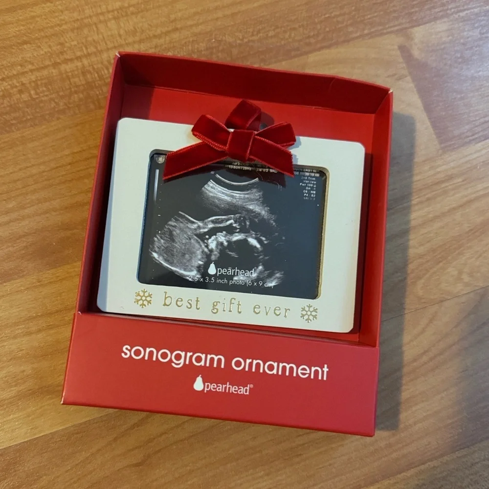 NEW Christmas sonogram best gift ever baby photo announcement ornament‎